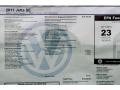 2011 Volkswagen Jetta SE Sedan Window Sticker