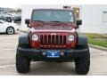 2007 Red Rock Crystal Pearl Jeep Wrangler Unlimited Rubicon 4x4  photo #2