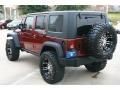 2007 Red Rock Crystal Pearl Jeep Wrangler Unlimited Rubicon 4x4  photo #5