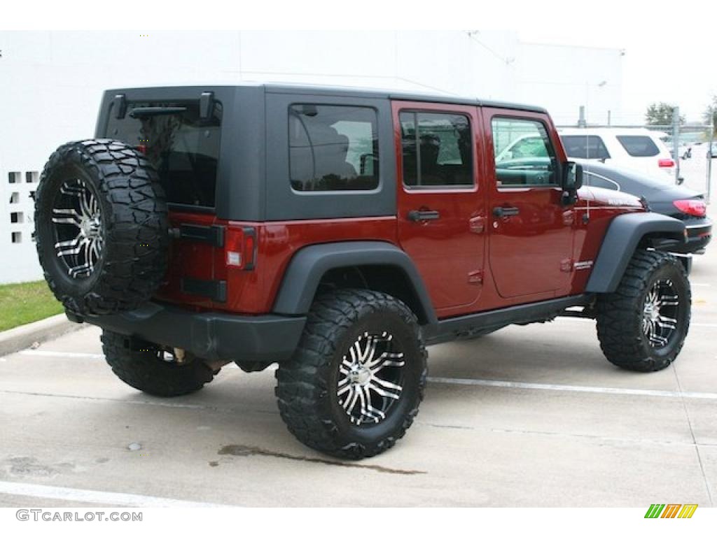 Red Rock Crystal Pearl 2007 Jeep Wrangler Unlimited Rubicon 4x4 Exterior Photo #41727135