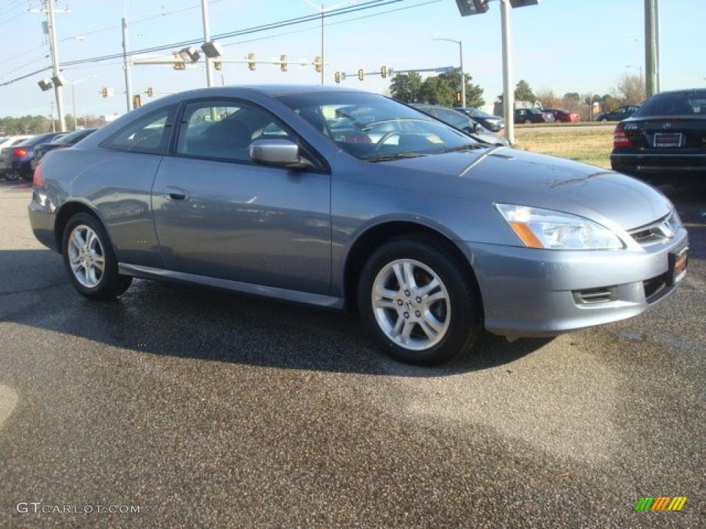 2007 Accord EX Coupe - Cool Blue Metallic / Gray photo #5