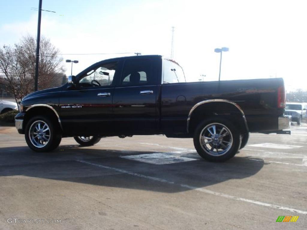 2003 Ram 1500 SLT Quad Cab 4x4 - Black / Dark Slate Gray photo #6