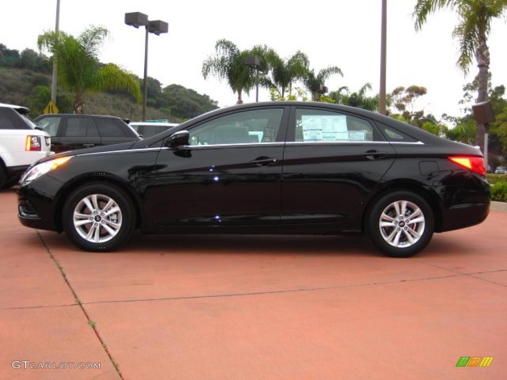2011 Sonata GLS - Midnight Black / Camel photo #2