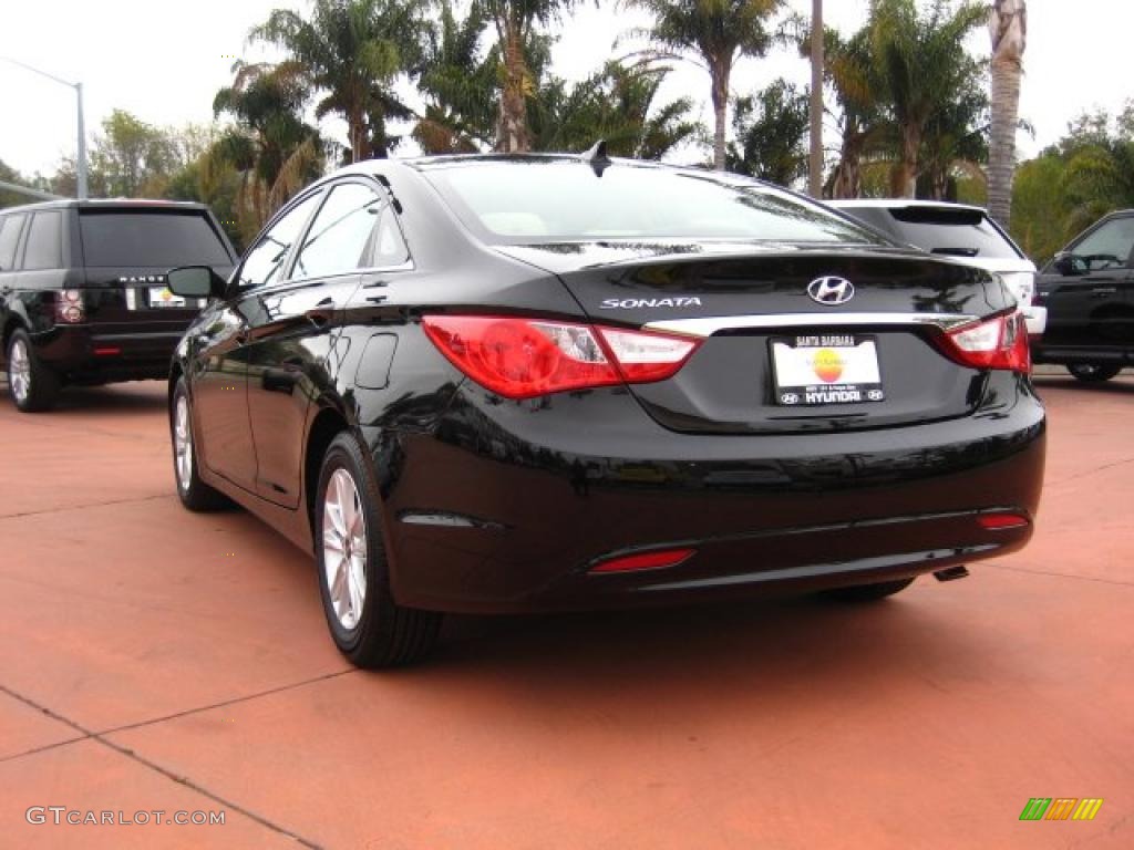 2011 Sonata GLS - Midnight Black / Camel photo #3