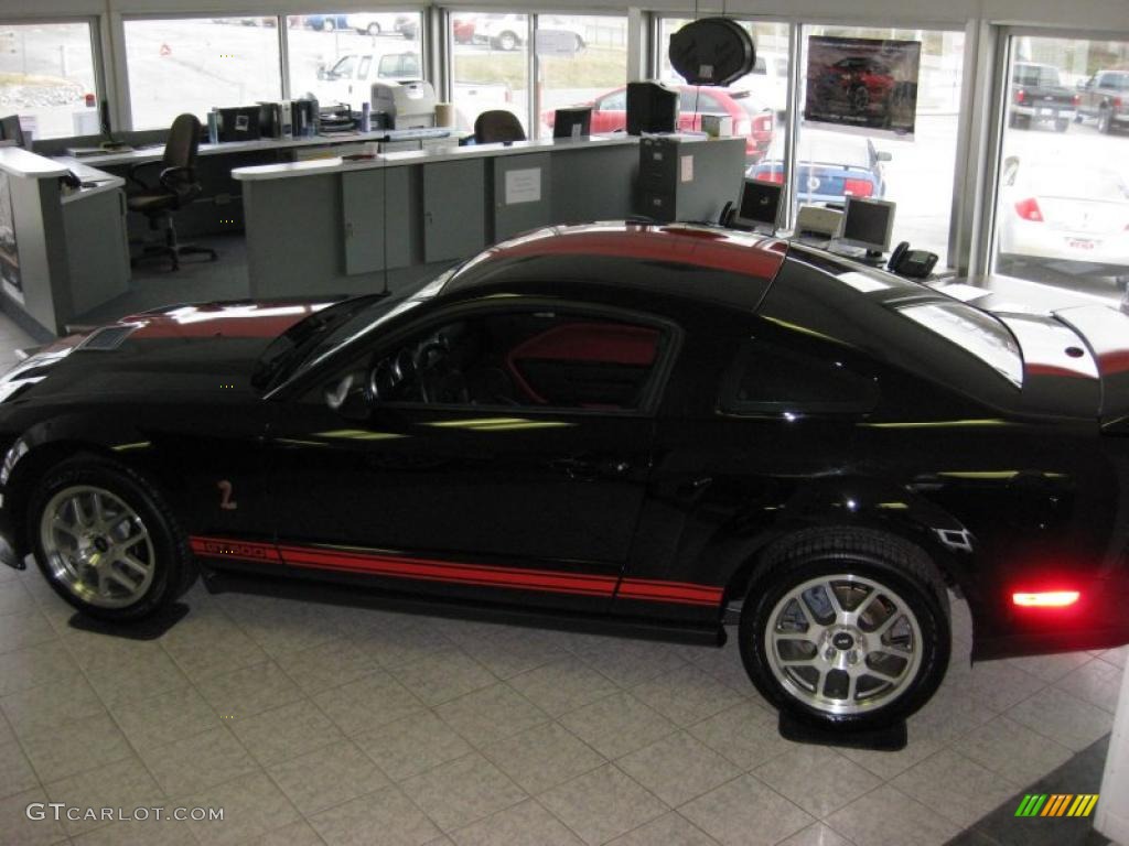 2007 Mustang Shelby GT500 Coupe - Black / Black/Red photo #1