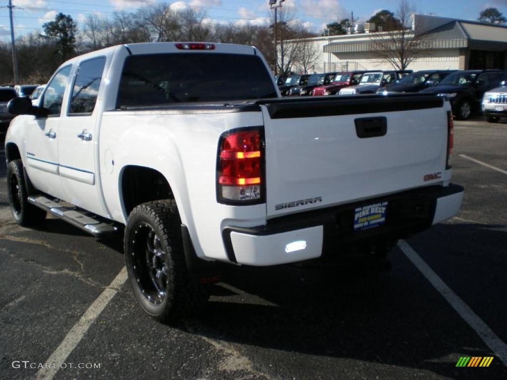 2008 Sierra 1500 Denali Crew Cab AWD - Polar White / Cocoa/Light Cashmere photo #7