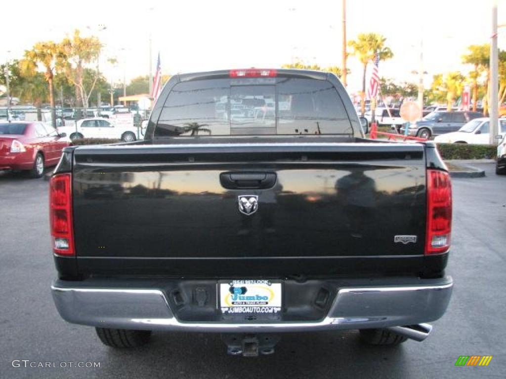 2006 Ram 1500 Laramie Quad Cab - Brilliant Black Crystal Pearl / Medium Slate Gray photo #8