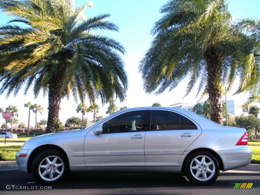 2002 C 240 Sedan - Brilliant Silver Metallic / Ash photo #1