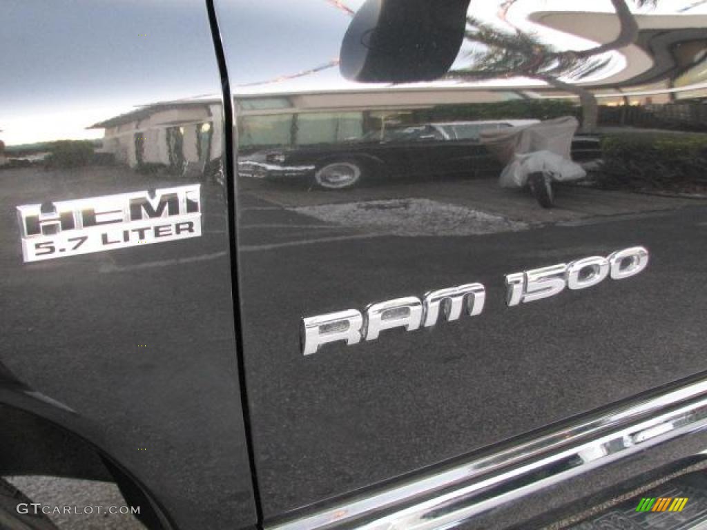 2006 Ram 1500 Laramie Quad Cab - Brilliant Black Crystal Pearl / Medium Slate Gray photo #28