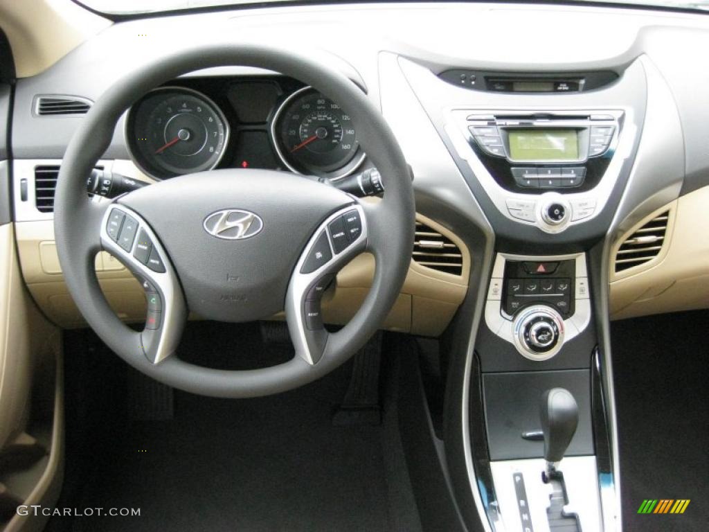 2011 Hyundai Elantra GLS Beige Dashboard Photo #41741074
