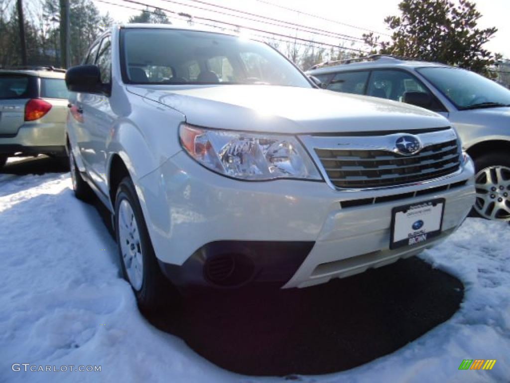 2009 Forester 2.5 X - Satin White Pearl / Platinum photo #1