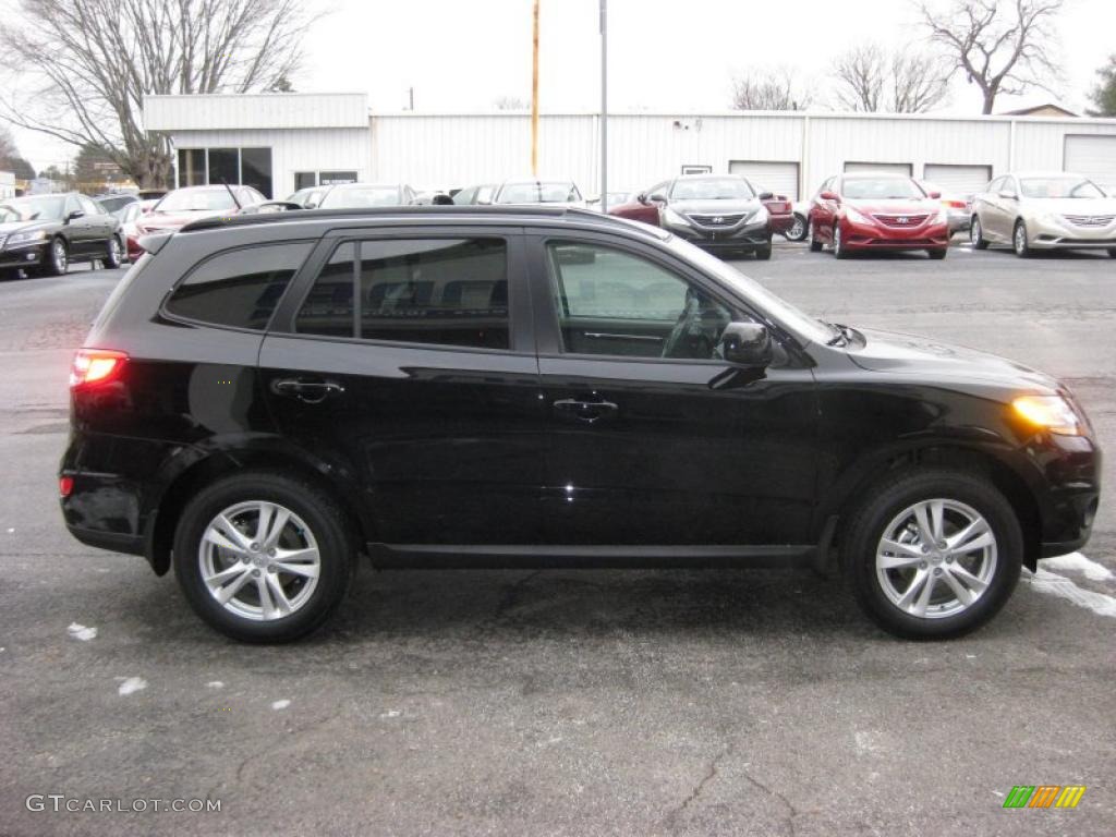 Phantom Black Metallic 2011 Hyundai Santa Fe SE Exterior Photo #41741646
