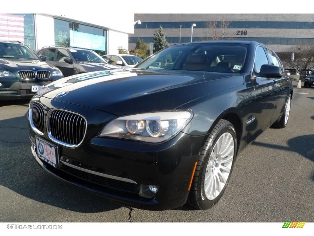 2010 7 Series 750Li xDrive Sedan - Black Sapphire Metallic / Saddle/Black Nappa Leather photo #1