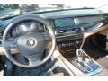 Saddle/Black Nappa Leather 2010 BMW 7 Series 750Li xDrive Sedan Dashboard