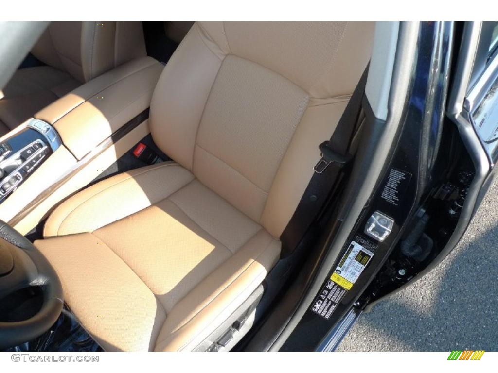 Saddle/Black Nappa Leather Interior 2010 BMW 7 Series 750Li xDrive Sedan Photo #41745839