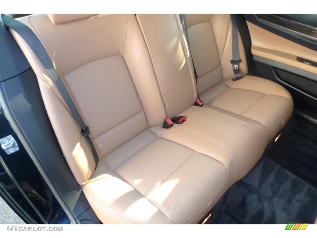 Saddle/Black Nappa Leather Interior 2010 BMW 7 Series 750Li xDrive Sedan Photo #41745935