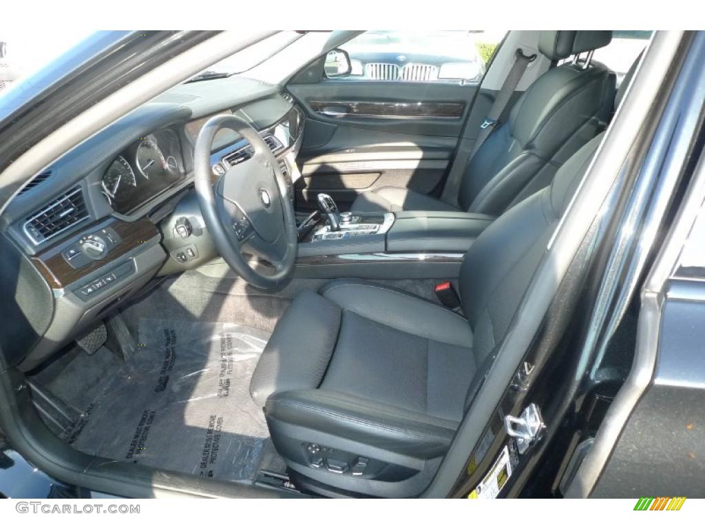 Black Nappa Leather Interior 2010 BMW 7 Series 750Li xDrive Sedan Photo #41746259
