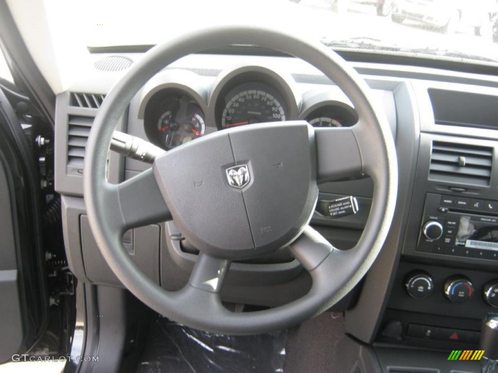 2011 Dodge Nitro Heat Dark Slate Gray Steering Wheel Photo #41746335