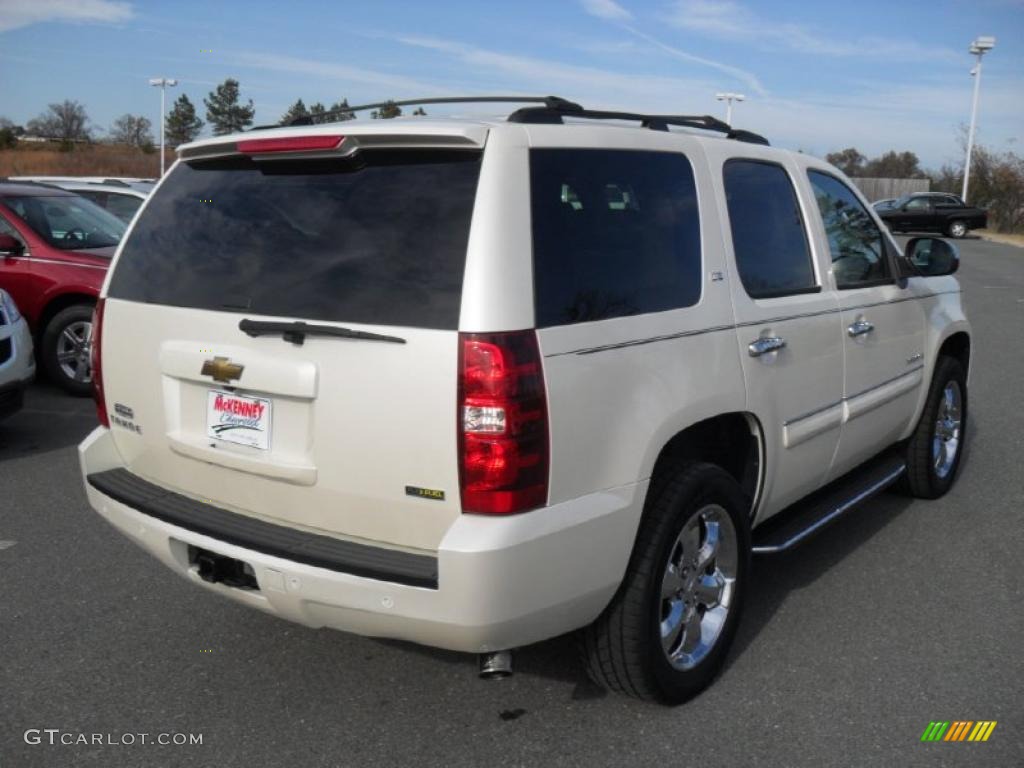 2008 Tahoe LTZ - White Diamond Tricoat / Light Cashmere/Ebony photo #4