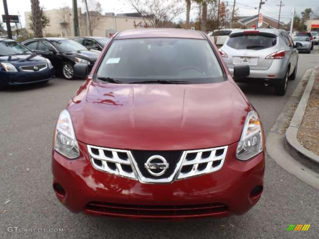 2011 Rogue S - Cayenne Red / Black photo #2