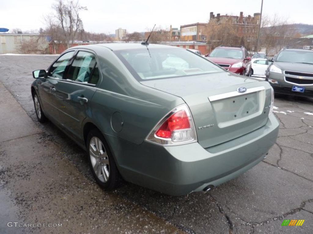 2009 Fusion SEL V6 - Moss Green Metallic / Medium Light Stone photo #8