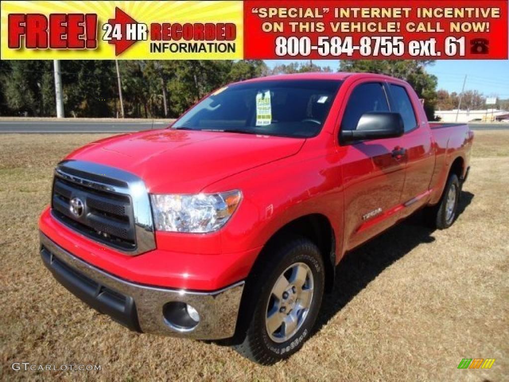 2010 Tundra TRD Double Cab 4x4 - Radiant Red / Black photo #1