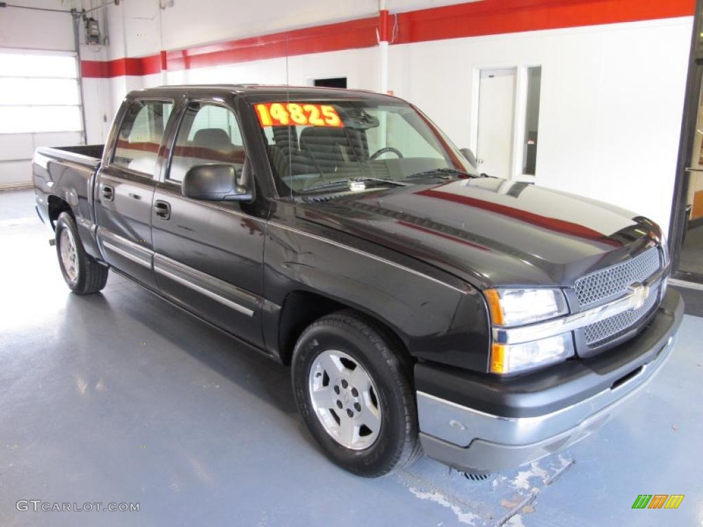 2005 Silverado 1500 LS Crew Cab - Black / Medium Gray photo #5