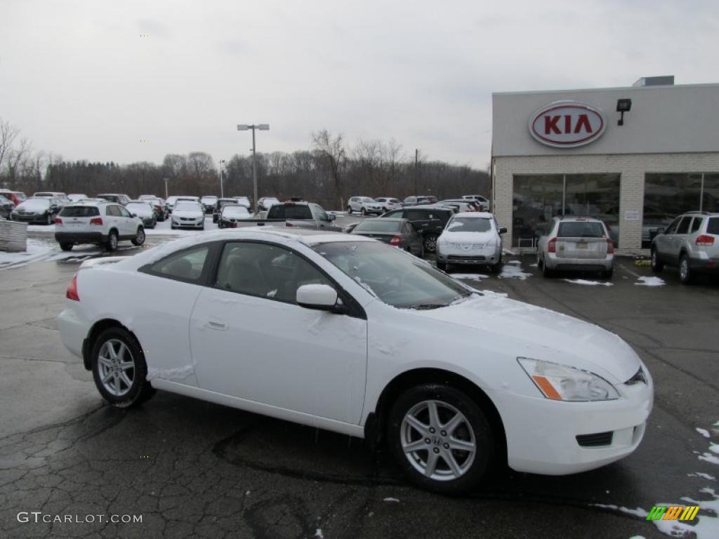 2003 Accord EX V6 Coupe - Taffeta White / Ivory photo #1