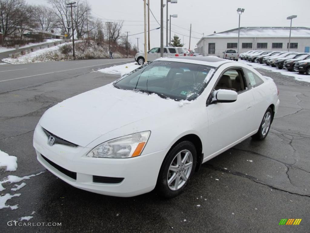 2003 Accord EX V6 Coupe - Taffeta White / Ivory photo #7
