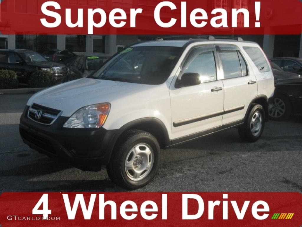 2004 CR-V LX 4WD - Taffeta White / Black photo #1