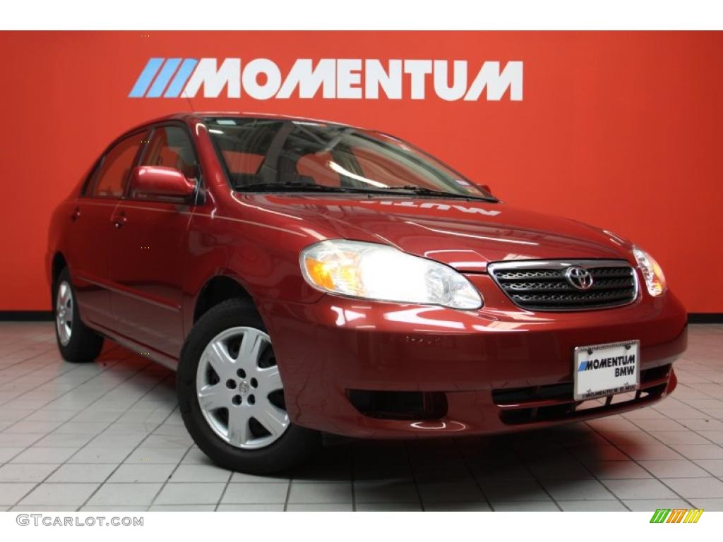 2005 Corolla CE - Impulse Red / Pebble Beige photo #1