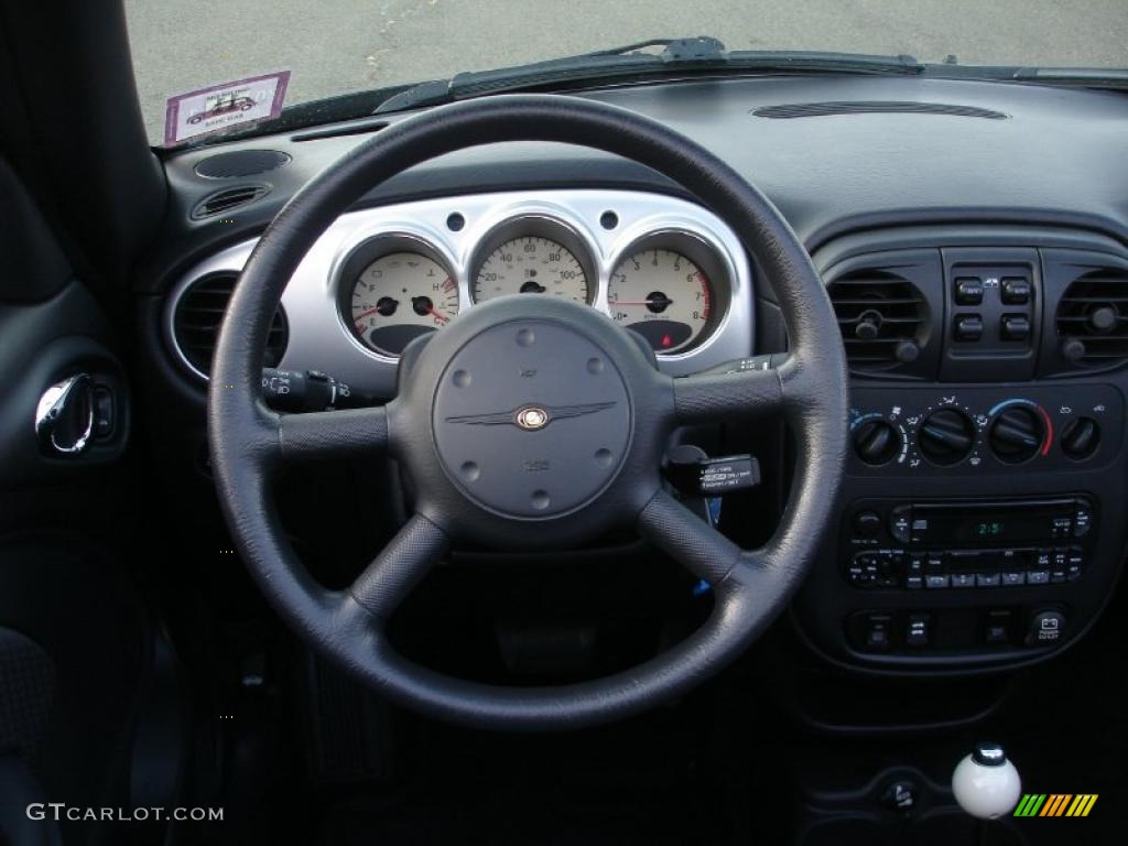 2005 PT Cruiser Touring Turbo Convertible - Black / Dark Slate Gray photo #15