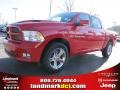 2011 Flame Red Dodge Ram 1500 Sport Crew Cab  photo #1