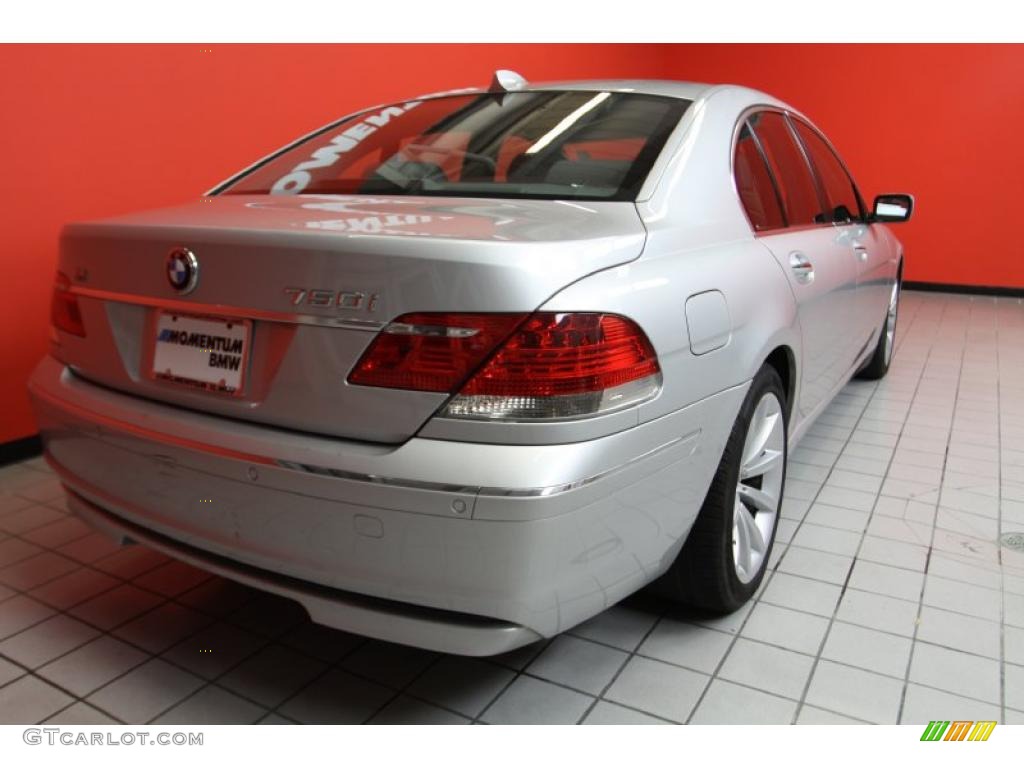 2008 7 Series 750i Sedan - Titanium Silver Metallic / Flannel Grey photo #3