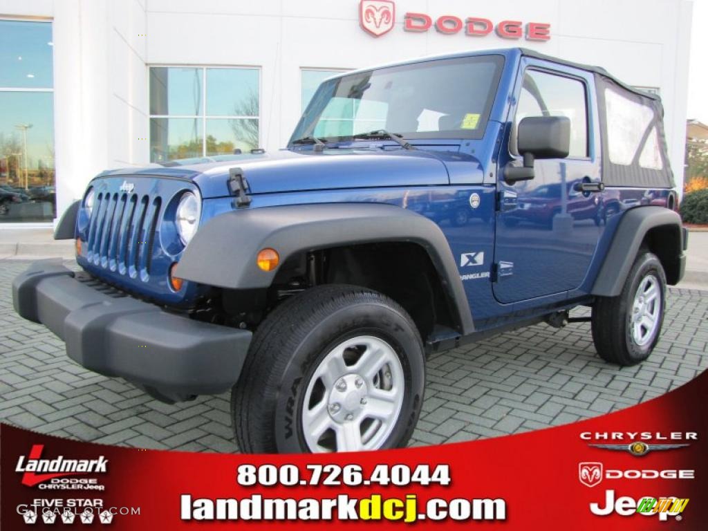 2009 Wrangler X 4x4 - Deep Water Blue Pearl Coat / Dark Slate Gray/Medium Slate Gray photo #1