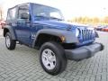 2009 Deep Water Blue Pearl Coat Jeep Wrangler X 4x4  photo #7