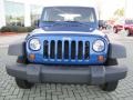 2009 Deep Water Blue Pearl Coat Jeep Wrangler X 4x4  photo #8