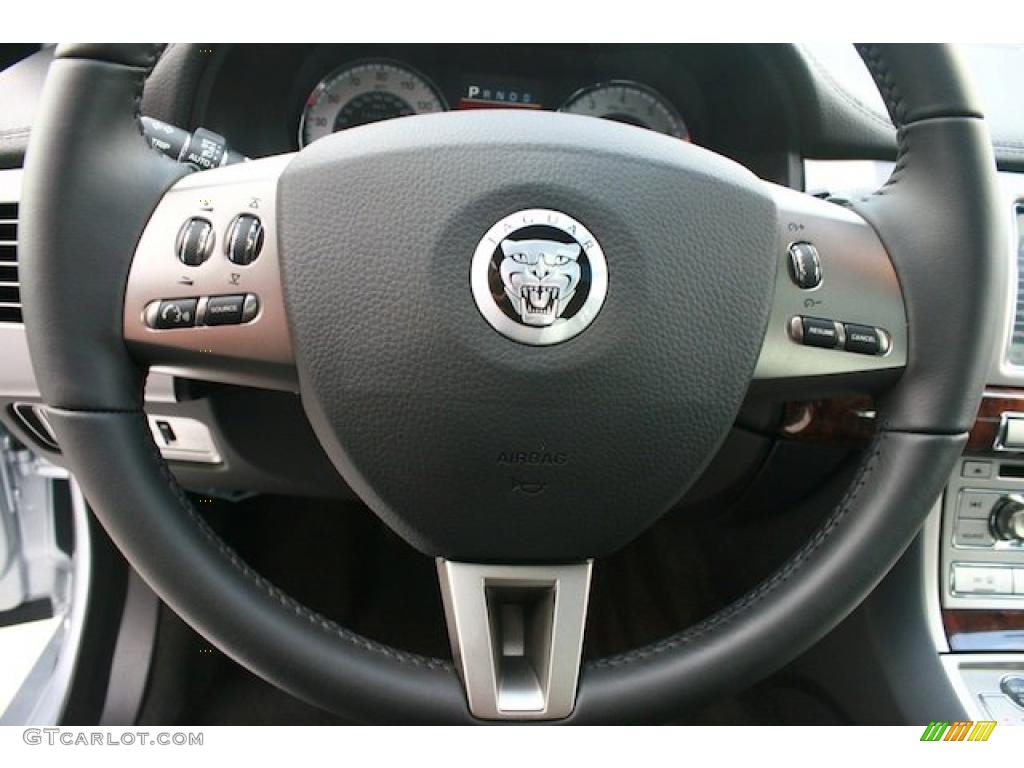2011 Jaguar XF Sport Sedan Warm Charcoal Steering Wheel Photo #41763021