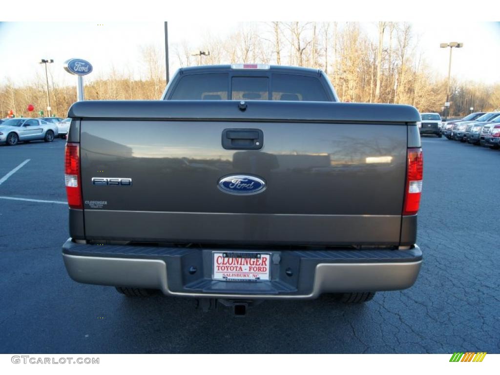 2005 F150 Lariat SuperCrew 4x4 - Dark Stone Metallic / Tan photo #4
