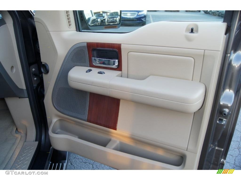 2005 F150 Lariat SuperCrew 4x4 - Dark Stone Metallic / Tan photo #12