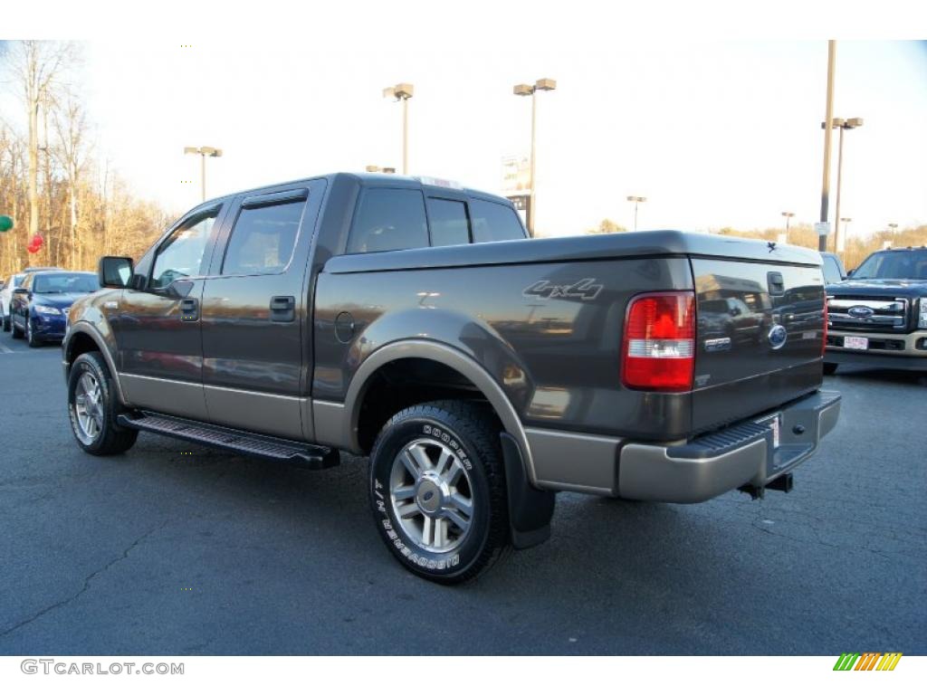 2005 F150 Lariat SuperCrew 4x4 - Dark Stone Metallic / Tan photo #44