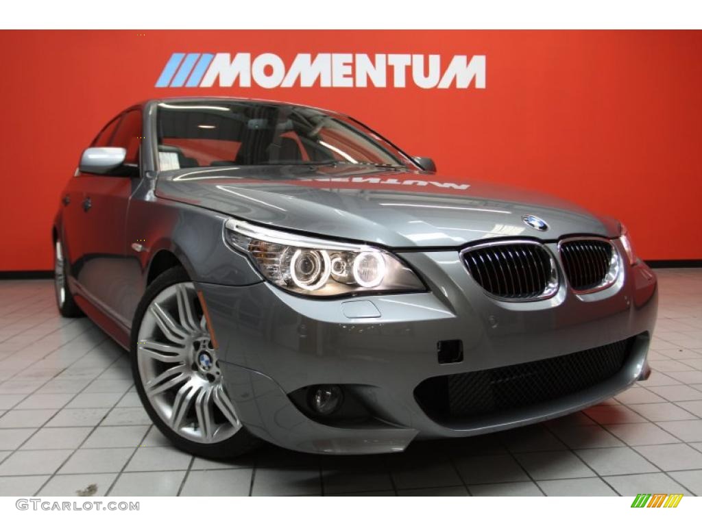 2010 5 Series 550i Sedan - Space Grey Metallic / Black photo #1