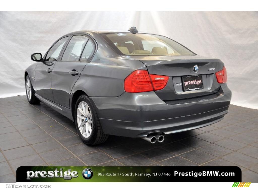 2010 3 Series 328i xDrive Sedan - Tasman Green Metallic / Beige photo #4