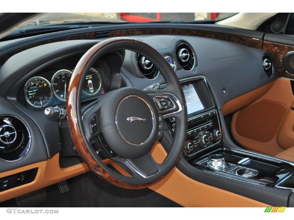 London Tan/Navy Blue Interior 2011 Jaguar XJ XJ Supercharged Photo #41769041