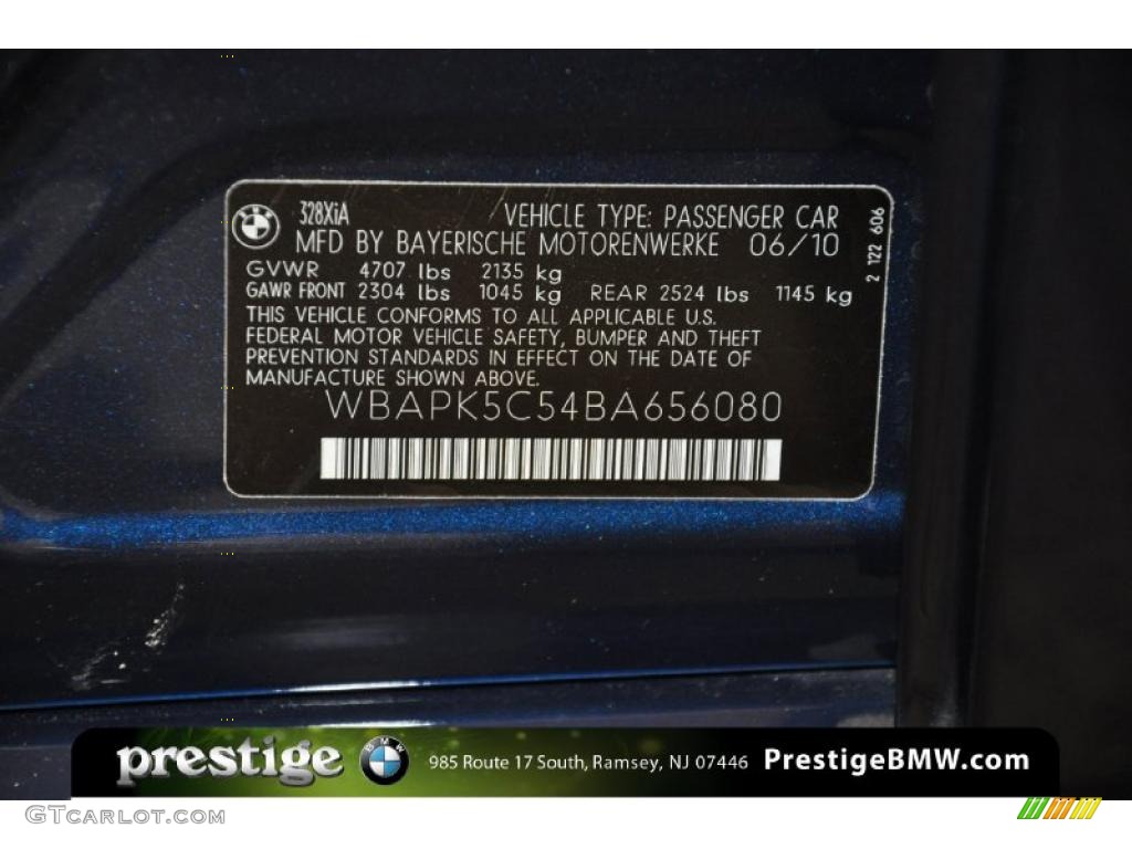 2011 3 Series 328i xDrive Sedan - Deep Sea Blue Metallic / Black photo #10