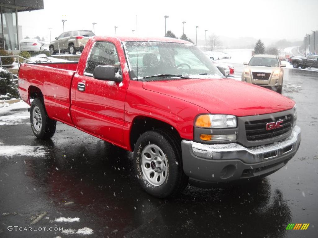 2006 Sierra 1500 Regular Cab 4x4 - Fire Red / Dark Pewter photo #2