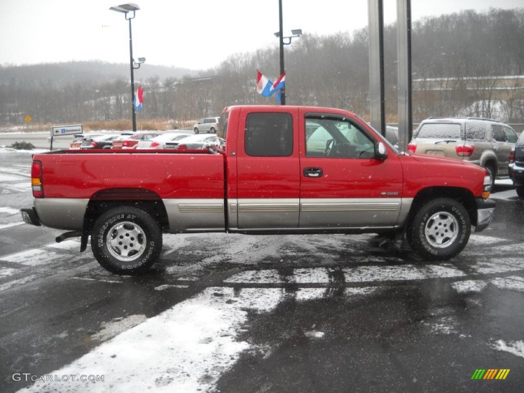 2001 Silverado 1500 LS Extended Cab 4x4 - Victory Red / Graphite photo #3