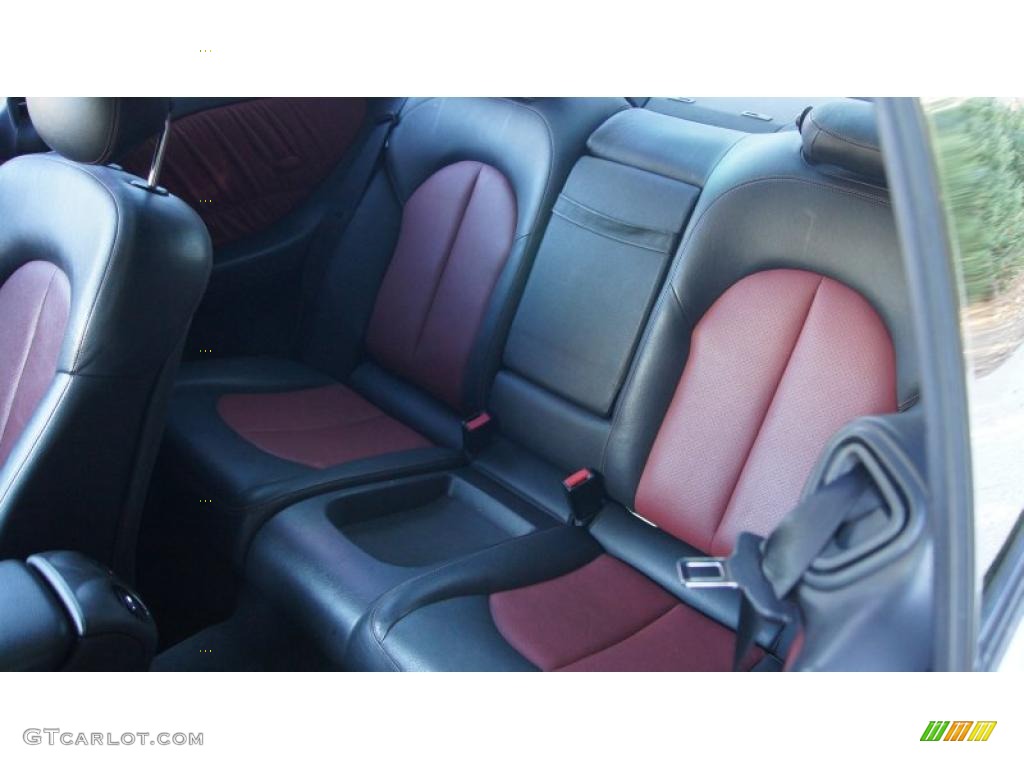 Red Charcoal Interior 2003 Mercedes-Benz CLK 500 Coupe Photo #41771506