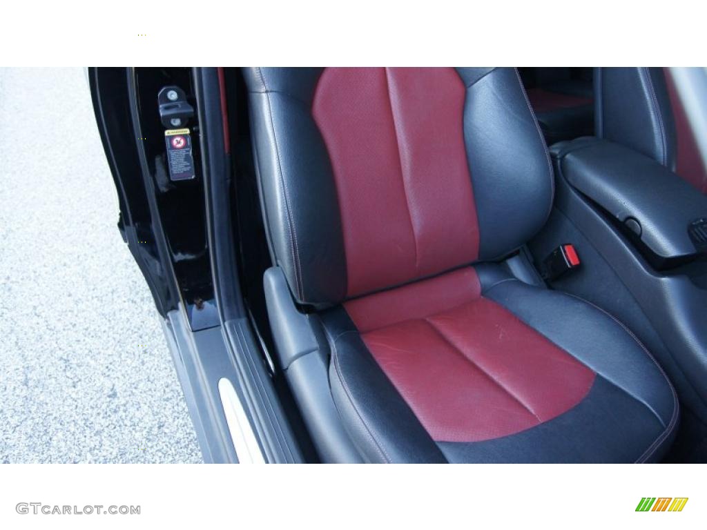 Red Charcoal Interior 2003 Mercedes-Benz CLK 500 Coupe Photo #41771521