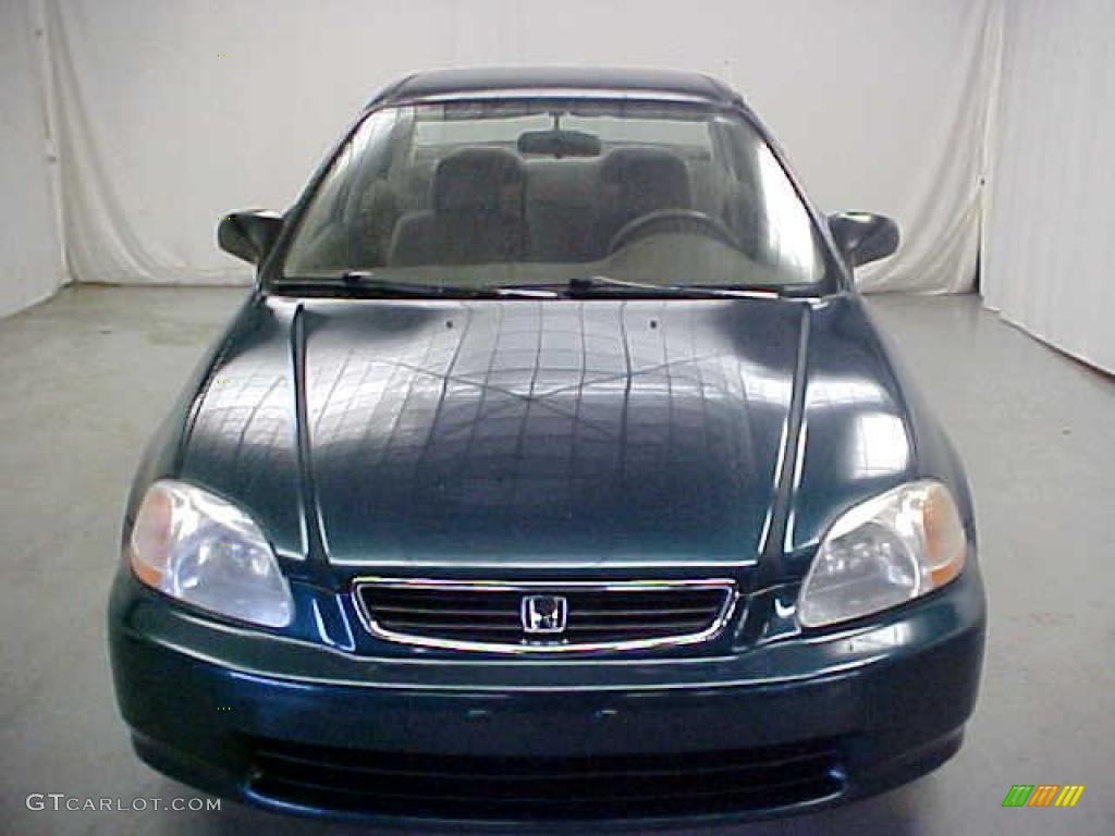 1997 Civic LX Sedan - Cypress Green Metallic / Beige photo #2